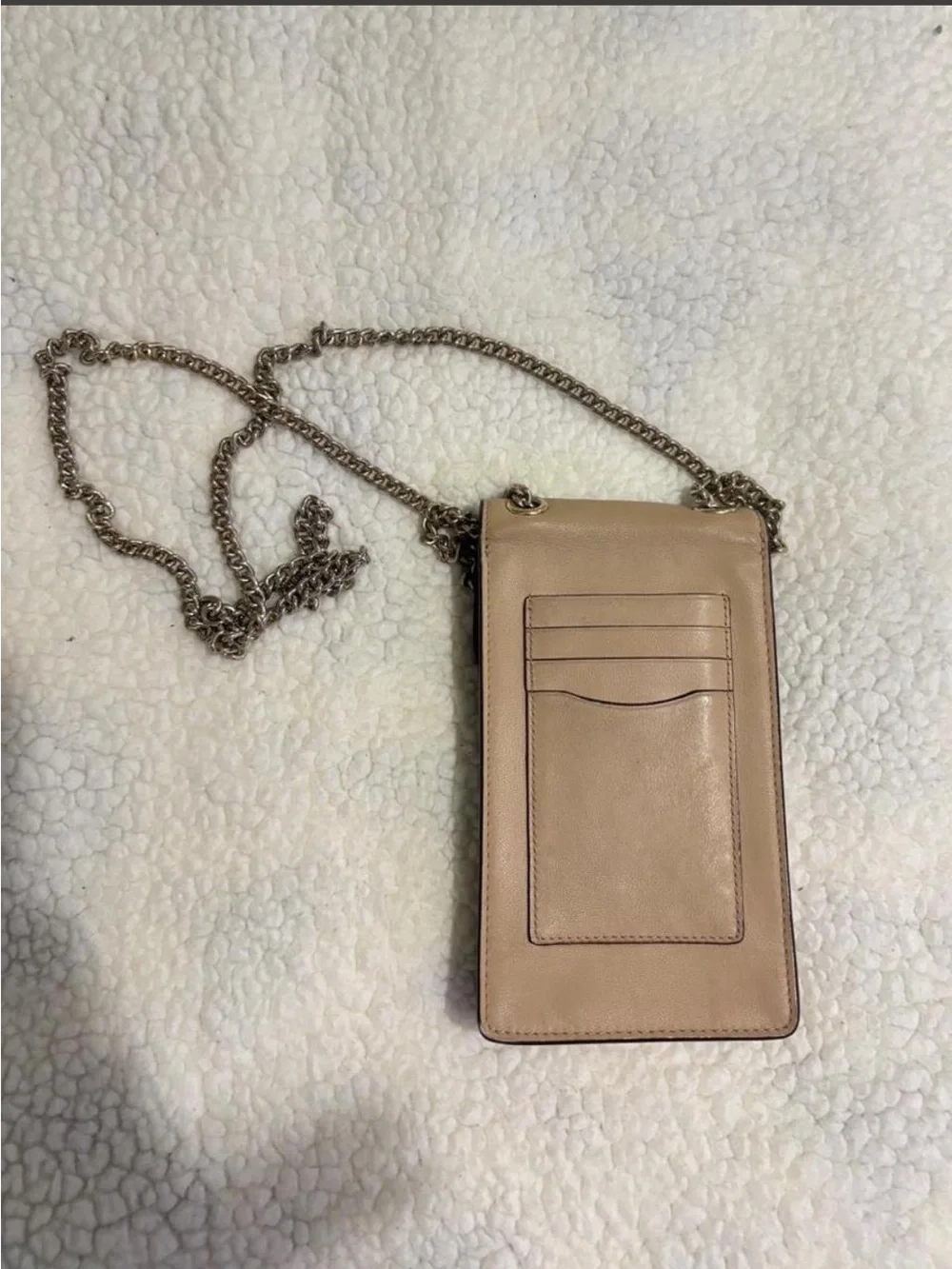 Coach Beige/Tan Signature Canvas Crossbody Phone Bag with Floral Turn-Lock